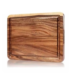 Élégante planche à découper en bois au design large pour restaurants à domicile et coffrets cadeaux avec logo personnalisé en option - Product Image 4