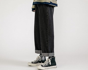 100% Cotton Người Đàn Ông Của Denim Jeans Chất Lượng Cao Phong Cách Giản Dị Dệt Thoáng Khí Tùy Chỉnh Lỏng Phù Hợp Thêu Rắn Stonewashed Odm - Product Image 6