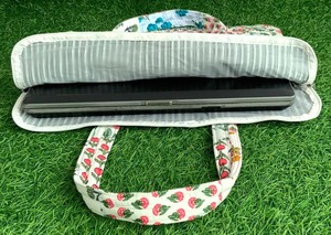 100% Pure Cotton Block Print Quilted Handmade Modern Durable <b>Laptop</b> Protector Bag 13-15-17 Inch Waterproof <b>Handle</b> Outdoor Use - Product Image 3