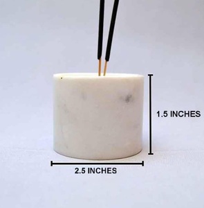 Porte-encens circulaire moderne en marbre, fait à la main, en forme d'anneau, en pierre naturelle, support pour bâtonnets d'encens, brûleur d'arômes minimaliste zen, le meilleur - Product Image 3