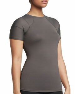 T-shirt de sport à manches courtes et col rond, personnalisable avec logo, haute compression, respirant, extensible dans quatre directions, pour yoga et fitness - Product Image 5