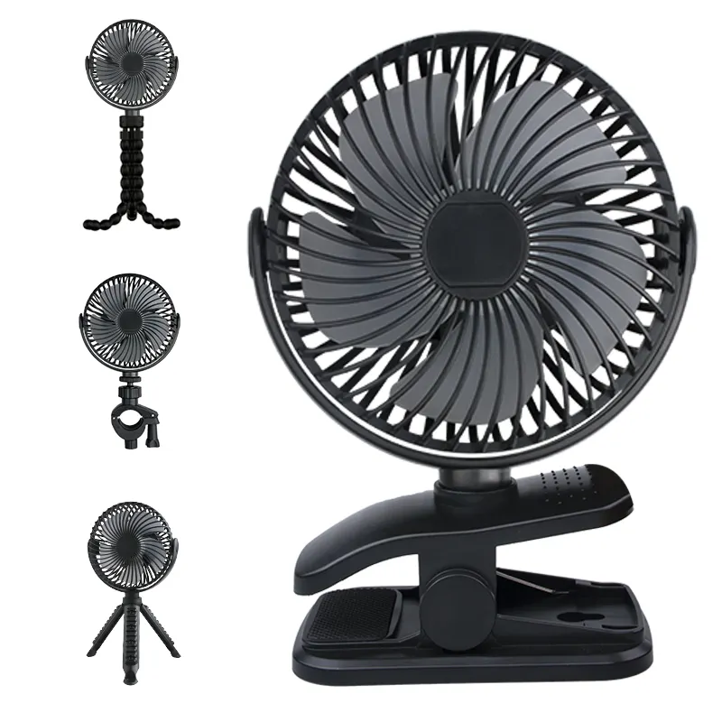 Portable Mini Fans Rechargeable Clip Fan for Desktop Car Trolley 40000mAh High Capacity Mini Cooling Fan with Clip