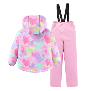 Combinaison de ski d'hiver professionnelle pour enfants, garçons et filles, veste imperméable coupe-vent avec pantalon chaud épaissi, nouveauté pour femmes - Product Image 6