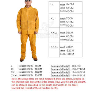 Ajuste cómodo y material ignífugo traje de soldadura de cuero protector para hombres diseñado para trabajo pesado de calor y llama - Product Image 6