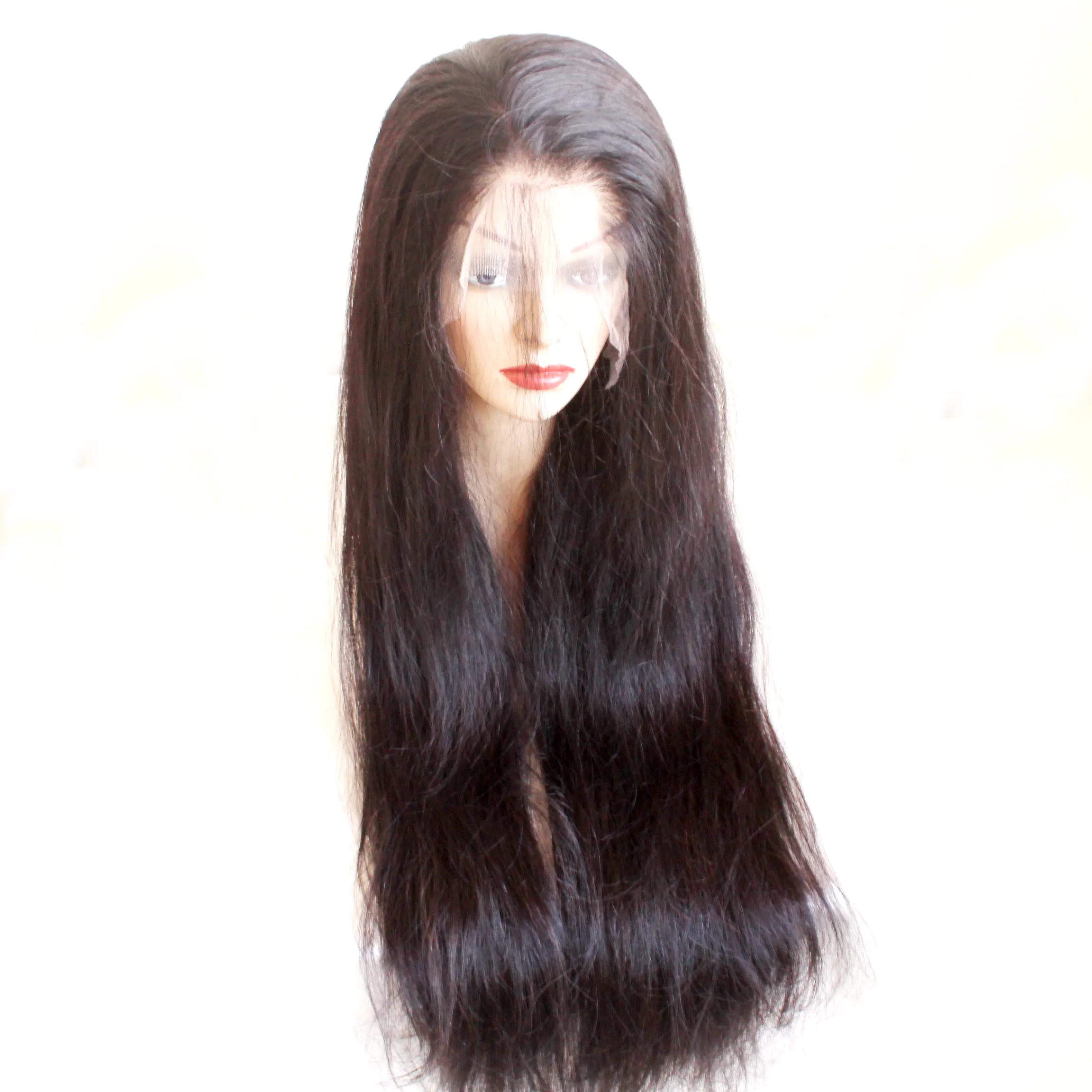 Wig depan renda penuh rambut manusia 40 inci cantik, penutup bagian depan renda 13x4 13x6 HD wig depan lace frontal