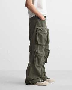High Quality Custom <b>Men's</b> <b>Baggy</b> Jeans Solid Pattern Vintage Style Trousers with Drawstring Closure <b>Mens</b> Denim Pants Casual Style - Product Image 6