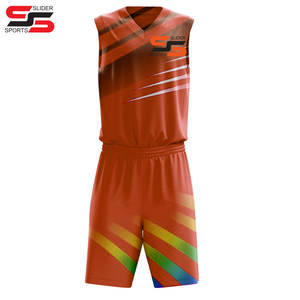 ชุดบาสเก็ตบอลผ้าโพลีเอสเตอร์กันแบคทีเรียกันความชื้นแห้งไว100% พิมพ์ถ่ายเทความร้อนดีไซน์ใหม่ - Product Image 4