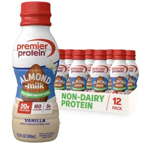 Batido de Proteína Premier a Base de Leche de Almendras Vegetal Sin Lácteos, Sabor Vainilla, 20 g de Proteína, 5 g de Azúcar, 11.5 oz líquidas, Paquete de 12 - Product Image 5