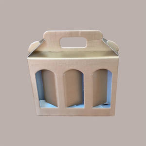 Caja de cartón de seda dorada de 10 piezas para suministros de vacaciones 190x60H150mm para 3 tarros de salsas y cremas - Product Image 2