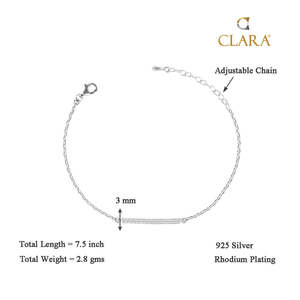 Bracelet en argent 925, or 14 carats, or 18 carats, plaqué rhodium, serti de diamants et de perles, bracelet tennis pour chaque instant de votre vie Cadeau Parfait - Product Image 5