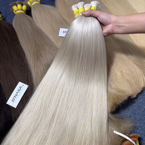 ผมต่อเวียดนามแท้ คุณภาพสูง สีน้ำตาลธรรมชาติ ตรง ไม่ผ่านการแปรรูป แบบซุปเปอร์ดับเบิ้ลดรอน ขายส่ง - Product Image 1