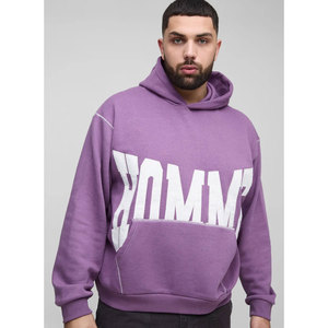 Conjunto de Sudadera con capucha OEM personalizada de talla grande para hombre con cremallera Sudadera con capucha de algodón de peso pesado y pantalones con cordón con diseño de diamantes de imitación - Product Image 4