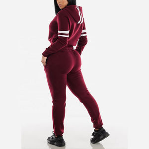 Chándal de cintura elástica de alta calidad para mujer, chándal personalizado con bolsillos en el pecho, entrenamiento para mujer, venta al por mayor, chándal personalizado para mujer - Product Image 2