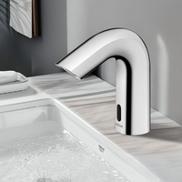 Robinet de lavabo intelligent ARROW à capteur unique, à poignée unique, en laiton, design moderne, finition chromée