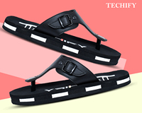 Pantoufles pour hommes en gros de qualité supérieure avec lit de pied en similicuir tongs d'été pantoufles à vendre à l'exportation