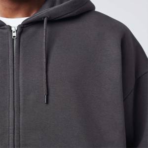 Sweat à capuche surdimensionné en coton épais et éponge pour hommes personnalisé pull-over en molleton à épaules tombantes de haute qualité - Product Image 6