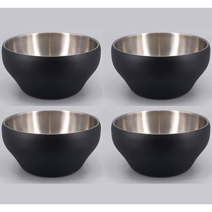 Tazones Dobles de Acero Inoxidable Pulido de Primera Clase para Servir Alimentos a Granel para Cocina Comercial, Restaurante, Hotel y Bodas - Product Image 5