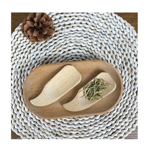 Cuillère en bois naturelle de qualité supérieure, écologique, fabriquée en Inde, nouveau design, couverts solides, cuillère plate, lot de 2 - Product Image 1