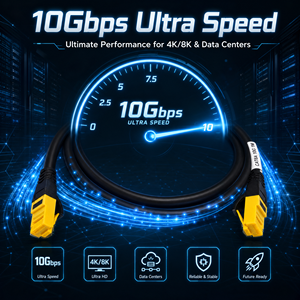 <span class=keywords><strong>Cable</strong></span> <span class=keywords><strong>Ethernet</strong></span> Cat6A de Alta Velocidad 10Gbps, 24AWG, Cobre Desnudo, Revestimiento de TPU Súper Suave, Resistente a los Rayos UV, <span class=keywords><strong>Cable</strong></span> de Conexión RJ45 Amarillo - Product Image 2