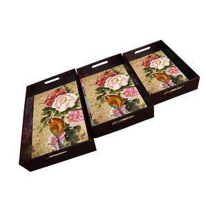 Bandeja de madera para servir comida, respetuosa con el medio ambiente, y logotipo personalizado Color, forma Rectangular para el hogar, restaurante, Bar, Hotel, uso en bodas - Product Image 3