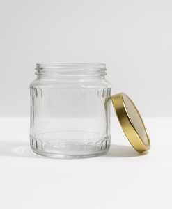 Tarro de vidrio Mason en relieve con tapa de metal almacenamiento hermético para uso doméstico perfecto para recetas de aperitivos - Product Image 4