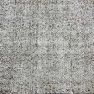 Alfombra de 3.4x7 pies, Alfombra Turca Vintage, Alfombra de Lana Gris Blanca Estilo Suroeste - Product Image 5