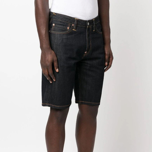 High Quality Custom <b>Knee</b> <b>Length</b> Distressed Ripped Denim Jeans <b>Shorts</b> Baggy Oversized <b>Mens</b> Vintage <b>shorts</b> back side printing - Product Image 5