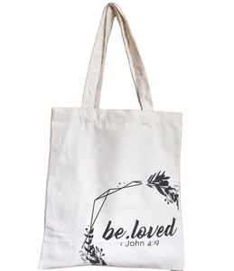Bolso de lona plegable con diseño de letras ecológico personalizable, bolso de compras con asa de algodón reciclable reutilizable con embalaje de regalo - Product Image 6
