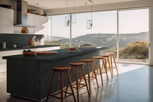 Custom Kitchen Bathroom Vanity Tops Countertops Artificial Quartz Fire Resistant Eco-Friendly Modern Design Carrara Calacata - Product Image 1