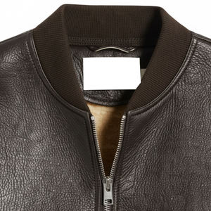 Nouvelles parkas courtes et fines en similicuir tissé pour femme, avec fermeture éclair et fourrure de renard, anti-plis, élégantes, collection été 2025, meilleures ventes, vente en gros - Product Image 3