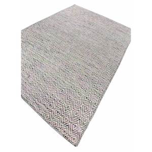 Abrash Adwv-13047 Geometric Pattern Wool & Viscose Flat Weave Pink & Purple <b>Rugs</b> for Home Use - Product Image 2