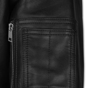 Meilleure vente Veste de motard en cuir de vachette originale pour homme Veste d'hiver en cuir imperméable de haute qualité, élégante et lisse pour homme - Product Image 4