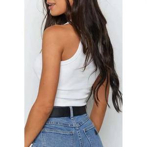 Camisetas sin Mangas Formales para Mujer, Personalizadas OEM, de Spandex/Algodón, Tejido Transpirable y Ecológico, Acanalado, Largo Regular, Antiencogimiento, Secado Rápido - Product Image 2