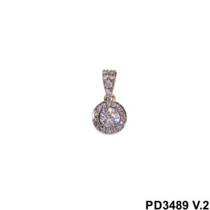 จี้ทอง14K สำหรับผู้หญิงพร้อมเพชร0.33CTW ทรงกลมตัดและประกายเพชรเม็ดเล็กเก๋ไก๋ - Product Image 2