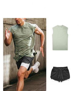 Camiseta Deportiva de Tirantes para Hombre, de Algodón, con Botones 3D, Corte Holgado, Diseño Transpirable de Punto, para Gimnasio y Fitness, Marca Privada Personalizada - Product Image 3