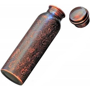 Bouteille d'eau en cuivre pur au design fabuleux, finition unie, anti-fuite, écologique, pour la santé, la maison, le bureau, le yoga, les fêtes, coffret cadeau - Product Image 5