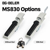 Serrure à tige en alliage de zinc MS830 7035 grise pour porte d'armoire industrielle avec clé pour coffret électrique