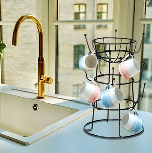 Decorative new elegant metal coffee mug holder stand for home kitchenware hotel tabletop kitchen counter made in india wholesale - Product Image 6