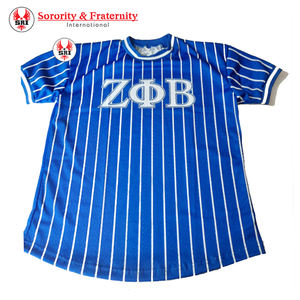 Camiseta de Béisbol Raglán Personalizada con Bordado de Zeta Phi Beta, 100% Poliéster, con Botones, Jersey de Béisbol Personalizado para Hermandad - Product Image 5