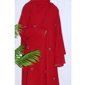 Beautifully Embroidered Black Traditional Muslim Modest Wear Nida <b>Abaya</b> Dubai Jilbab Hot Selling Khimar Burka WS International - Product Image 6