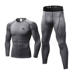 Bajo MOQ Hombres Gimnasio Ropa Conjunto de compresión Nueva llegada Conjunto de compresión hecho a medida - Product Image 1