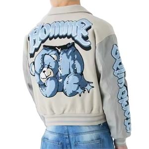 Fabricante personalizado de alta calidad bordado mangas de cuero Letterman Varsity chaquetas para hombres Varsity chaqueta para hombre - Product Image 5