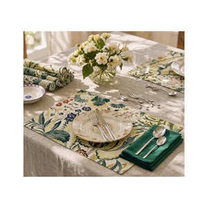 Set de table décoratif à motif géométrique rouge, lavable et réutilisable, pour la maison, le restaurant, l'hôtel, sur mesure - Product Image 6