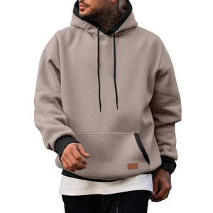 2025 sudaderas con capucha contrato personalizado Stitch Pullover Oversize lavado desgastado agujero gota hombro Sudadera con capucha 100% algodón sólido - Product Image 1