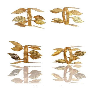 Vente en gros de ronds de serviette modernes en fil métallique argenté de haute qualité cravate en tissu pour mariage et table de Noël en vente - Product Image 5