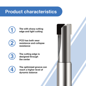 High Precision CNC Diamond <strong>PCD</strong> <strong>End</strong> Milling Cutter Tools <strong>PCD</strong> 4 Flutes <strong>End</strong> <strong>Mill</strong> for Copper Aluminum Graphite - Product Image 2