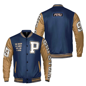 เสื้อแจ็คเก็ต Letterman Varsity ทรงเข้ารูป ดีไซน์ยอดนิยมจาก Code Textiles พิมพ์ลายตามสั่ง ป้องกันรังสียูวี กันลม บุขนสัตว์ เหมาะสำหรับฤดูหนาว สำหรับผู้ชาย - Product Image 3