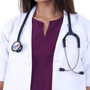 Impresión de logotipo personalizado de alta calidad, venta al por mayor, diseño para mujeres, ropa de hospital, bata de laboratorio en color blanco - Product Image 5