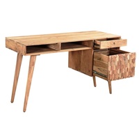 Table de bureau commerciale convertible en bois massif, pré-assemblée, faite à la main, de luxe moderne, personnalisable – Grande Vente