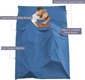 Cozysilk ถุงนอนผ้าไหม100%,ถุงนอนสำหรับตั้งแคมป์เดินทางบ้านแผ่นเตียงนอนน้ำหนักเบากระเป๋าขนาดกะทัดรัดสำหรับโรงแรม - Product Image 3